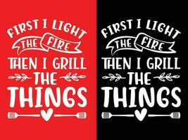 bbq typografie t-shirt ontwerp vector