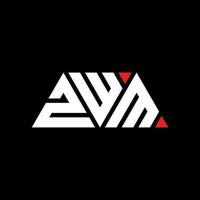 zwm driehoek brief logo ontwerp met driehoekige vorm. zwm driehoek logo ontwerp monogram. zwm driehoek vector logo sjabloon met rode kleur. zwm driehoekig logo eenvoudig, elegant en luxueus logo. zwm