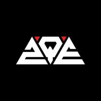 zqe driehoek brief logo ontwerp met driehoekige vorm. zqe driehoek logo ontwerp monogram. zqe driehoek vector logo sjabloon met rode kleur. zqe driehoekig logo eenvoudig, elegant en luxueus logo. zqe