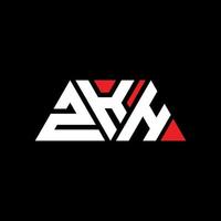 zkh driehoek brief logo ontwerp met driehoekige vorm. zkh driehoek logo ontwerp monogram. zkh driehoek vector logo sjabloon met rode kleur. zkh driehoekig logo eenvoudig, elegant en luxueus logo. zkh