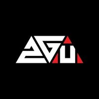 zgu driehoek brief logo ontwerp met driehoekige vorm. zgu driehoek logo ontwerp monogram. zgu driehoek vector logo sjabloon met rode kleur. zgu driehoekig logo eenvoudig, elegant en luxueus logo. zgu