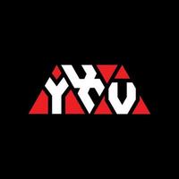 yxv driehoek brief logo ontwerp met driehoekige vorm. yxv driehoek logo ontwerp monogram. yxv driehoek vector logo sjabloon met rode kleur. yxv driehoekig logo eenvoudig, elegant en luxueus logo. yxv