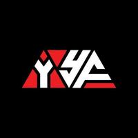yyf driehoek brief logo ontwerp met driehoekige vorm. yyf driehoek logo ontwerp monogram. yyf driehoek vector logo sjabloon met rode kleur. yyf driehoekig logo eenvoudig, elegant en luxueus logo. yyf