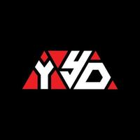 yyd driehoek brief logo ontwerp met driehoekige vorm. yyd driehoek logo ontwerp monogram. yyd driehoek vector logo sjabloon met rode kleur. yyd driehoekig logo eenvoudig, elegant en luxueus logo. yyd