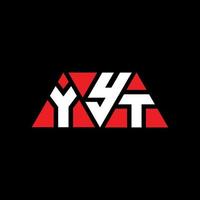 yyt driehoek brief logo ontwerp met driehoekige vorm. yyt driehoek logo ontwerp monogram. yyt driehoek vector logo sjabloon met rode kleur. yyt driehoekig logo eenvoudig, elegant en luxueus logo. yyt
