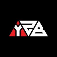 yzb driehoek brief logo ontwerp met driehoekige vorm. yzb driehoek logo ontwerp monogram. yzb driehoek vector logo sjabloon met rode kleur. yzb driehoekig logo eenvoudig, elegant en luxueus logo. yzb