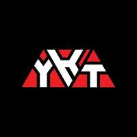 ykt driehoek letter logo ontwerp met driehoekige vorm. ykt driehoek logo ontwerp monogram. ykt driehoek vector logo sjabloon met rode kleur. ykt driehoekig logo eenvoudig, elegant en luxueus logo. ykt