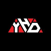 yhd driehoek brief logo ontwerp met driehoekige vorm. yhd driehoek logo ontwerp monogram. yhd driehoek vector logo sjabloon met rode kleur. yhd driehoekig logo eenvoudig, elegant en luxueus logo. yhd