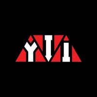 yii driehoek brief logo ontwerp met driehoekige vorm. yii driehoek logo ontwerp monogram. yii driehoek vector logo sjabloon met rode kleur. yii driehoekig logo eenvoudig, elegant en luxueus logo. yii