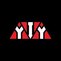 yiy driehoek brief logo ontwerp met driehoekige vorm. yiy driehoek logo ontwerp monogram. yiy driehoek vector logo sjabloon met rode kleur. yiy driehoekig logo eenvoudig, elegant en luxueus logo. yiy