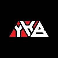 ykb driehoek brief logo ontwerp met driehoekige vorm. ykb driehoek logo ontwerp monogram. ykb driehoek vector logo sjabloon met rode kleur. ykb driehoekig logo eenvoudig, elegant en luxueus logo. ykb