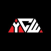 ycw driehoek brief logo ontwerp met driehoekige vorm. ycw driehoek logo ontwerp monogram. ycw driehoek vector logo sjabloon met rode kleur. ycw driehoekig logo eenvoudig, elegant en luxueus logo. ycw