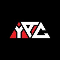 yac driehoek brief logo ontwerp met driehoekige vorm. yac driehoek logo ontwerp monogram. yac driehoek vector logo sjabloon met rode kleur. yac driehoekig logo eenvoudig, elegant en luxueus logo. jaa