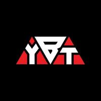 ybt driehoek letter logo ontwerp met driehoekige vorm. ybt driehoek logo ontwerp monogram. ybt driehoek vector logo sjabloon met rode kleur. ybt driehoekig logo eenvoudig, elegant en luxueus logo. ybt
