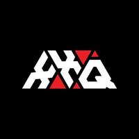 xxq driehoek brief logo ontwerp met driehoekige vorm. xxq driehoek logo ontwerp monogram. xxq driehoek vector logo sjabloon met rode kleur. xxq driehoekig logo eenvoudig, elegant en luxueus logo. xxq