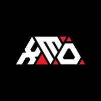xmo driehoek brief logo ontwerp met driehoekige vorm. xmo driehoek logo ontwerp monogram. xmo driehoek vector logo sjabloon met rode kleur. xmo driehoekig logo eenvoudig, elegant en luxueus logo. xmo