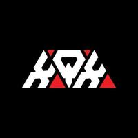 xqx driehoek brief logo ontwerp met driehoekige vorm. xqx driehoek logo ontwerp monogram. xqx driehoek vector logo sjabloon met rode kleur. xqx driehoekig logo eenvoudig, elegant en luxueus logo. xqx