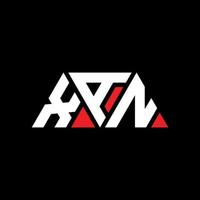 xan driehoek brief logo ontwerp met driehoekige vorm. xan driehoek logo ontwerp monogram. xan driehoek vector logo sjabloon met rode kleur. xan driehoekig logo eenvoudig, elegant en luxueus logo. xan