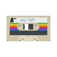 mix tape-audiocassette geschikt voor illustratie met retro-thema vector