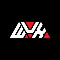 wux driehoek brief logo ontwerp met driehoekige vorm. wux driehoek logo ontwerp monogram. wux driehoek vector logo sjabloon met rode kleur. wux driehoekig logo eenvoudig, elegant en luxueus logo. wux