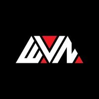 wvn driehoek brief logo ontwerp met driehoekige vorm. wvn driehoek logo ontwerp monogram. wvn driehoek vector logo sjabloon met rode kleur. wvn driehoekig logo eenvoudig, elegant en luxueus logo. wvn