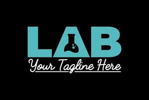 slimme letter lab tekst type woord typografie lettertype voor wetenschap logo ontwerp vector