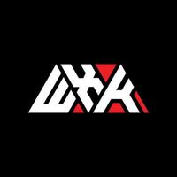 wxk driehoek brief logo ontwerp met driehoekige vorm. wxk driehoek logo ontwerp monogram. wxk driehoek vector logo sjabloon met rode kleur. wxk driehoekig logo eenvoudig, elegant en luxueus logo. wxk
