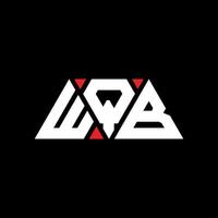 wqb driehoek brief logo ontwerp met driehoekige vorm. wqb driehoek logo ontwerp monogram. wqb driehoek vector logo sjabloon met rode kleur. wqb driehoekig logo eenvoudig, elegant en luxueus logo. wqb