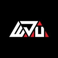 wju driehoek brief logo ontwerp met driehoekige vorm. wju driehoek logo ontwerp monogram. wju driehoek vector logo sjabloon met rode kleur. wju driehoekig logo eenvoudig, elegant en luxueus logo. wju