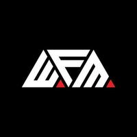 wfm driehoek brief logo ontwerp met driehoekige vorm. wfm driehoek logo ontwerp monogram. wfm driehoek vector logo sjabloon met rode kleur. wfm driehoekig logo eenvoudig, elegant en luxueus logo. wfm