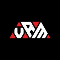 vrm driehoek brief logo ontwerp met driehoekige vorm. vrm driehoek logo ontwerp monogram. vrm driehoek vector logo sjabloon met rode kleur. vrm driehoekig logo eenvoudig, elegant en luxueus logo. vrm