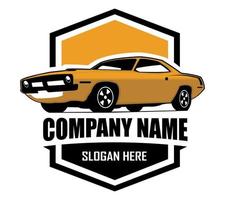 muscle car-logo - vectorillustratie, embleemontwerp op witte achtergrond vector