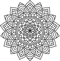 bloem mandala patroon. decoratief cirkelornament in etnische oosterse stijl. vector