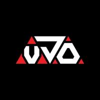 vjo driehoek brief logo ontwerp met driehoekige vorm. vjo driehoek logo ontwerp monogram. vjo driehoek vector logo sjabloon met rode kleur. vjo driehoekig logo eenvoudig, elegant en luxueus logo. vjo