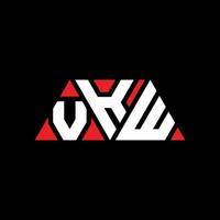 vkw driehoek brief logo ontwerp met driehoekige vorm. vkw driehoek logo ontwerp monogram. vkw driehoek vector logo sjabloon met rode kleur. vkw driehoekig logo eenvoudig, elegant en luxueus logo. vkw