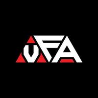 vfa driehoek brief logo ontwerp met driehoekige vorm. vfa driehoek logo ontwerp monogram. vfa driehoek vector logo sjabloon met rode kleur. vfa driehoekig logo eenvoudig, elegant en luxueus logo. vfa