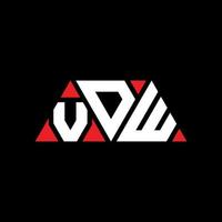 vdw driehoek brief logo ontwerp met driehoekige vorm. vdw driehoek logo ontwerp monogram. vdw driehoek vector logo sjabloon met rode kleur. vdw driehoekig logo eenvoudig, elegant en luxueus logo. vdw