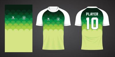 groene voetbal jersey sport ontwerpsjabloon vector