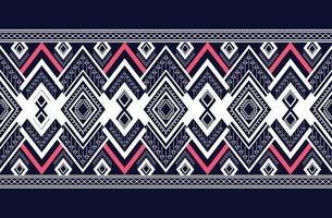 naadloze patroon geometrische etnische textuur borduurwerk met donkerblauwe achtergrondontwerp gebruikt in behang,rok,tapijt,behang,kleding,inwikkeling,batik,stof,vel gebruikt in vector illustratie
