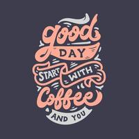 koffie offerte voor t-shirt en poster vector