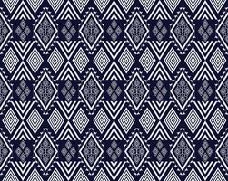 geometrische etnische textuur borduurwerk ontwerp met donker blauwe achtergrond ontwerp, rok, behang, kleding, verpakking, batik, stof, blad, driehoek vormen vector, illustratie ontwerp ontwerp vector