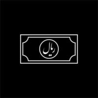 Iran valutapictogram symbool met iso-code. Iraanse rial. iso-code irr. vector illustratie