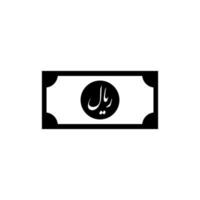 Iran valutapictogram symbool met iso-code. Iraanse rial. iso-code irr. vector illustratie