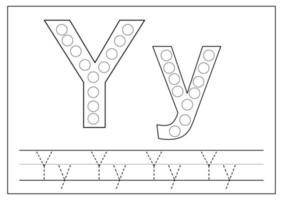 Engels alfabet leren voor kinderen. letter j. letters traceren. vector