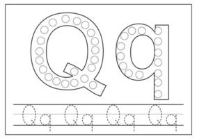 Engels alfabet leren voor kinderen. letter k. letters traceren. vector