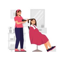 haarstylist voor dames vector