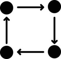 aanpassingscyclus glyph-pictogram vector