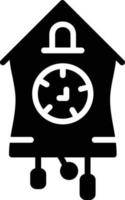 koekoeksklok glyph icon vector