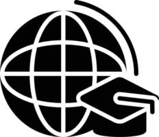 wereldwijde glyph vector icon
