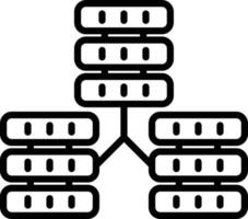 database vector lijn icoon